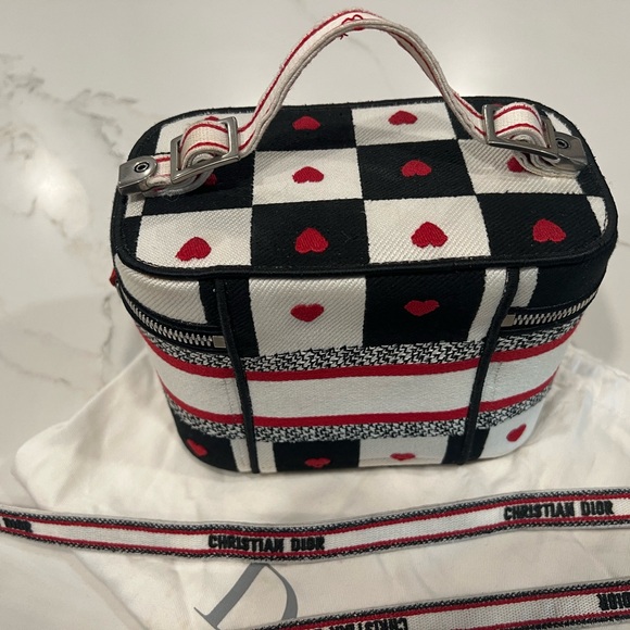 CHRISTIAN DIOR Amour Travel Vanity Canvas Bag with COA and Dust Great Condition - Picture 7 of 10